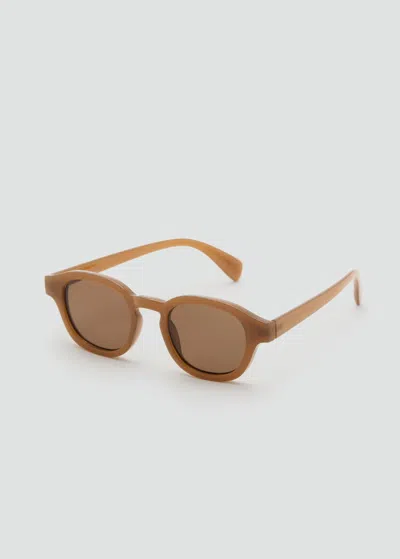 Mango Man Lunettes De Soleil Monture Plastique Caramel - Homme - Taille Unique -  In Brown