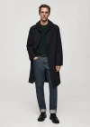 Mango Man Ribbed Cotton Knitted Sweater Dark Green In Dark Green