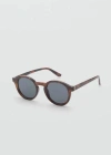 Mango Man Round-framed Sunglasses Brown