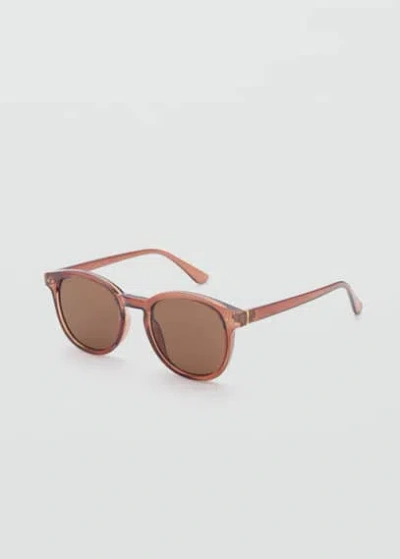 Mango Man Round-framed Sunglasses Brown