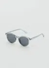 Mango Man Lunettes De Soleil Monture Ronde Gris - Homme - Taille Unique -