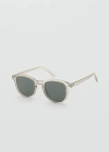 Shop Mango Man Round-framed Sunglasses Grey