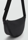 Mango Man Rubberised Shoulder Strap Black In Black
