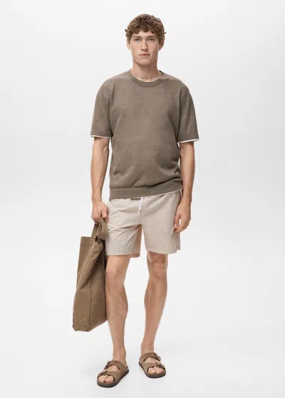 Mango Man Seersucker Swimming Trunks