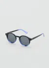 Mango Man Lunettes De Soleil Monture Semi-transparente Bleu Marine - Homme - Taille Unique -  In Blue