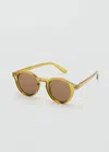 Mango Man Lunettes De Soleil Monture Semi-transparente Ocre - Homme - Taille Unique -
