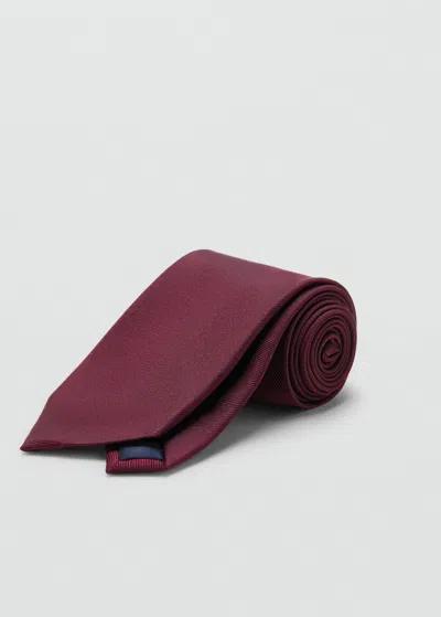 Mango Man Slik Tie Burgundy