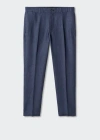 Mango Man Trousers Navy In Navy