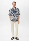 Mango Man Pantalon 100 % Lin Slim Fit Blanc Cassé - Homme - 48 -  In White