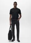 Mango Man Jean Jan Slim Fit Noir Black Denim - Homme - 46 -