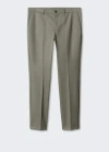 Mango Man Slim Fit Chino Trousers Mint Green