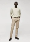 Mango Man Slim Fit Chino Trousers Sand