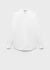 Mango Man Slim Fit Cotton Suit Shirt White