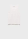 Mango Man Slim Fit Cotton Tank Top White