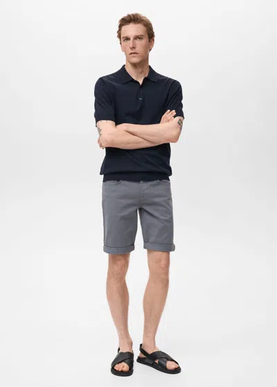 Mango Man Slim-fit Denim Bermuda Shorts