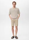 Mango Man Slim-fit Denim Bermuda Shorts