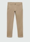 Mango Man Slim Fit Serge Chino Trousers Beige