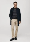Mango Man Slim Fit Serge Chino Trousers Beige