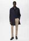 Mango Man Pantalon Chino Slim Fit Serge Beige - Homme - 48 -  In Sand