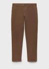 Mango Man Slim Fit Serge Chino Trousers Brown