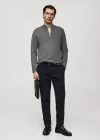 Mango Man Slim Fit Serge Chino Trousers Dark Navy In Dark Navy