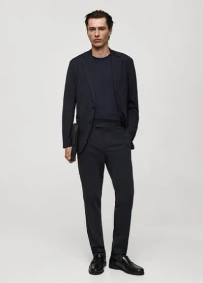 Mango Man Slim-fit Suit Jacket Dark Navy