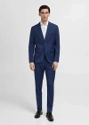 Mango Man Slim-fit Twill Fabric Suit With Shirt Cufflinks White In White