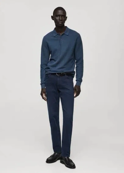 Mango Man Slim Fit Ultra Soft Touch Patrick Jeans Deep Dark Blue