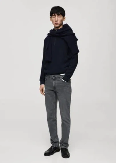 Mango Man Slim Fit Ultra Soft Touch Patrick Jeans Denim Grey