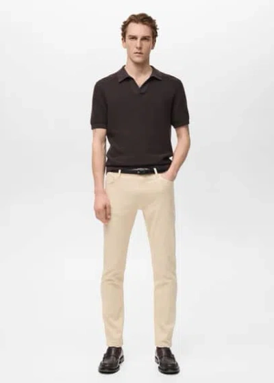 Mango Man Slim Fit Ultra Soft Touch Patrick Jeans In Light/pastel Grey