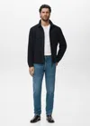 Mango Man Slim Fit Ultra Soft Touch Patrick Jeans Mint Green In Green