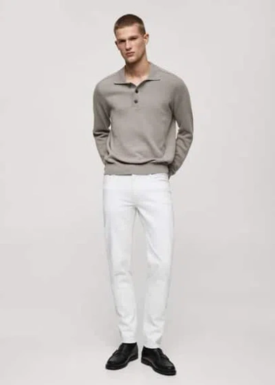 Mango Man Slim Fit White Jan Jeans White