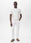 Mango Man Jean Jan Slim Fit Blanc Blanc - Homme - 48 -