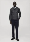 Mango Man Slim Fit Wool Pants Dark Navy