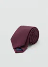 Mango Man Smooth Micro-structured Tie Burgundy
