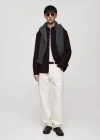 Mango Man Straight Fit Raw Jeans Off White In Off White