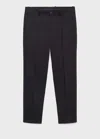 Mango Man Straight-leg Pants In A Linen And Lyocell Blend Black