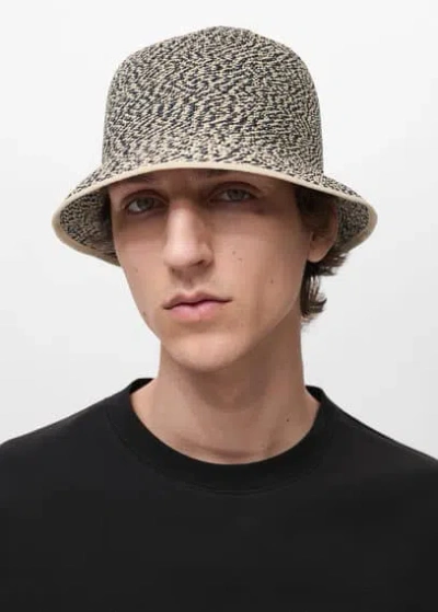 Mango Man Straw Bucket Hat Beige