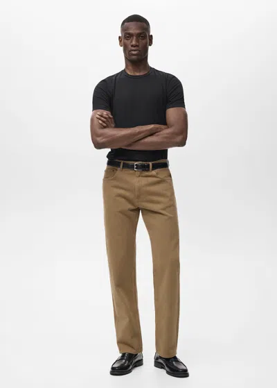 Mango Man T-shirt Coton Stretch Noir - Homme - Xxl -