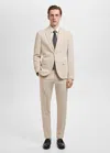 Mango Man Pantalon Beige - Homme - 44 -