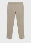 Mango Man Slim-fit Suit Trousers Beige In Beige
