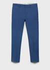 Mango Man Trousers Blue In Blue