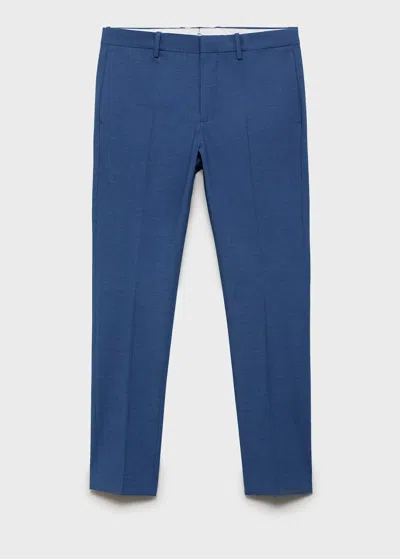 Mango Man Trousers Blue