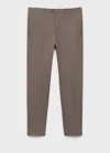 Mango Man Stretch Fabric Super Slim-fit Suit Trousers Brown In Brown