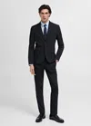 Mango Man Pantalon Bleu Marine Foncé - Homme - 42 -
