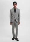 Mango Man Stretch Fabric Super Slim-fit Suit Trousers