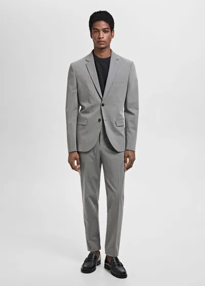 Mango Man Stretch Fabric Super Slim-fit Suit Trousers
