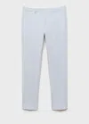 Mango Man Stretch Fabric Super Slim-fit Suit Trousers Sky Blue In Sky Blue