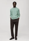 Mango Man Sweater Aqua Green In Aqua Green