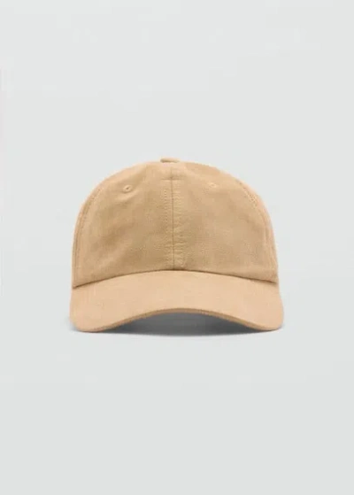 Mango Man Suede Effect Cap Sand